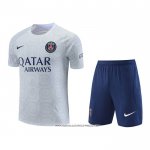 Tuta da Track Paris Saint-Germain 2022-2023 Manica Corta Grigio - Pantaloncini