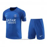 Tuta da Track Paris Saint-Germain 22-23 Manica Corta Blu Scuro - Pantaloncini