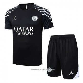 Tuta da Track Paris Saint-Germain 25/26 Manica Corta Nero - Pantaloncini