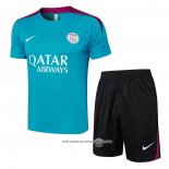 Tuta da Track Paris Saint-Germain Manica Corta Verde - Pantaloncini 24-25