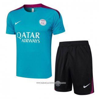 Tuta da Track Paris Saint-Germain Manica Corta Verde - Pantaloncini 24-25