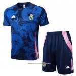 Tuta da Track Real Madrid 2024 Manica Corta Blu - Pantaloncini Dragon -25