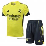 Tuta da Track Real Madrid 25/26 Manica Corta Giallo - Pantaloncini