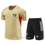 Tuta da Track Sao Paulo 2023-24 Manica Corta Giallo - Pantaloncini