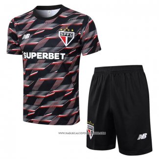 Tuta da Track Sao Paulo Manica Corta Nero - Pantaloncini 24-25