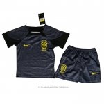 Maglia Brasile Portiere 2022 Bambino Nero