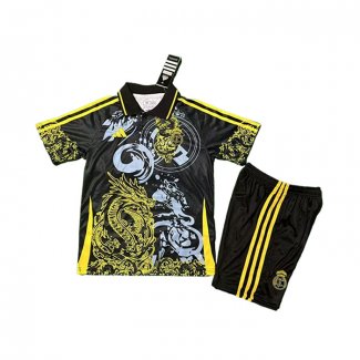 Maglia Real Madrid Dragon 25/26 Bambino Giallo Nero