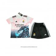 Maglia Real Madrid Dragon 25/26 Bambino Rosa