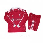 Prima Maglia Liverpool 25/26 Bambino Manica Lunga