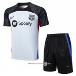 Tuta da Track Barcellona 23/24 Manica Corta Grigio - Pantaloncini