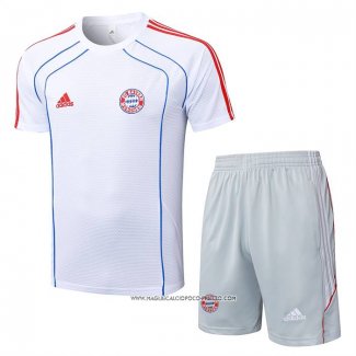 Tuta da Track Bayern Monaco 25/26 Manica Corta Bianco - Pantaloncini