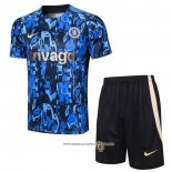 Tuta da Track Chelsea 23-24 Manica Corta Blu - Pantaloncini