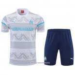 Tuta da Track Olympique Marsiglia 22-23 Manica Corta Grigio - Pantaloncini