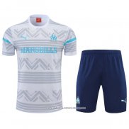 Tuta da Track Olympique Marsiglia 22-23 Manica Corta Grigio - Pantaloncini