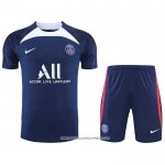 Tuta da Track Paris Saint-Germain 22/23 Manica Corta Blu - Pantaloncini
