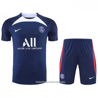 Tuta da Track Paris Saint-Germain 22-23 Manica Corta Blu - Pantaloncini