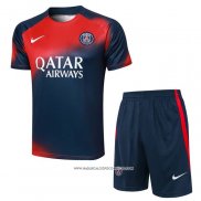 Tuta da Track Paris Saint-Germain 23-24 Manica Corta Rosso e Blu - Pantaloncini