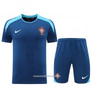 Tuta da Track Portogallo 24/25 Manica Corta Blu - Pantaloncini