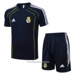 Tuta da Track Real Madrid 2025-2026 Manica Corta Blu - Pantaloncini