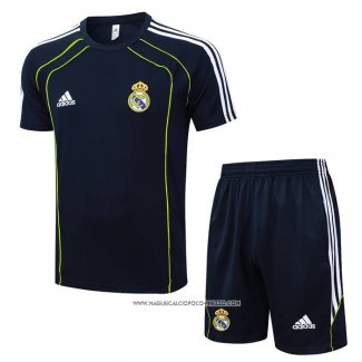 Tuta da Track Real Madrid 2025-2026 Manica Corta Blu - Pantaloncini