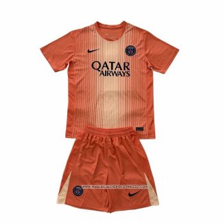 Maglia Paris Saint-Germain Portiere 25/26 Bambino Arancione