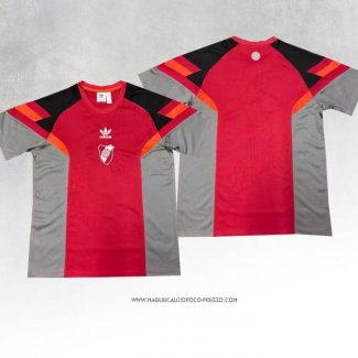 Maglia Prematch River 2024 Rosso Grigio