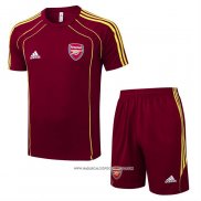 Tuta da Track Arsenal 25/26 Manica Corta Rosso - Pantaloncini