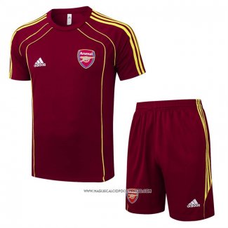 Tuta da Track Arsenal 25/26 Manica Corta Rosso - Pantaloncini
