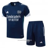 Tuta da Track Arsenal 25/26 Manica Corta Blu Grigio - Pantaloncini