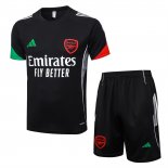 Tuta da Track Arsenal 25/26 Manica Corta Nero - Pantaloncini