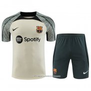 Tuta da Track Barcellona 2023-2024 Manica Corta Verde - Pantaloncini