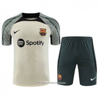 Tuta da Track Barcellona 2023-2024 Manica Corta Verde - Pantaloncini