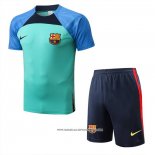 Tuta da Track Barcellona 22-23 Manica Corta Verde - Pantaloncini