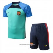 Tuta da Track Barcellona 22-23 Manica Corta Verde - Pantaloncini