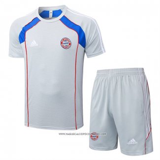Tuta da Track Bayern Monaco 25/26 Manica Corta Grigio - Pantaloncini