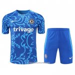 Tuta da Track Chelsea 2022-2023 Manica Corta Blu - Pantaloncini