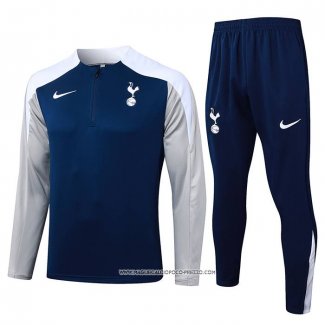 Tuta da Track Felpa Tottenham Hotspur 25/26 Bambino Blu Grigio