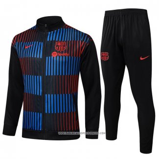 Tuta da Track Giacca Barcellona 2024 Rosso e Blu -25