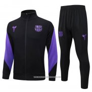 Tuta da Track Giacca Barcellona 25/26 Nero Purpura