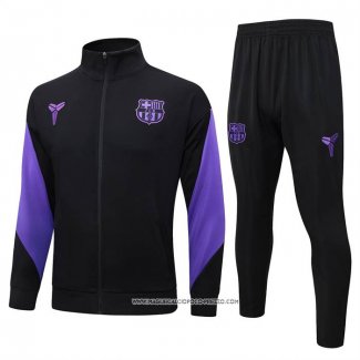 Tuta da Track Giacca Barcellona 25/26 Nero Purpura