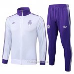 Tuta da Track Giacca Real Madrid Bianco 24-25 Purpura
