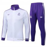 Tuta da Track Giacca Real Madrid Bianco 24-25 Purpura