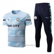 Tuta da Track Manchester City 2022 Manica Corta Blu