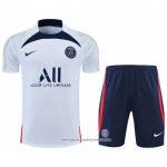 Tuta da Track Paris Saint-Germain 22/23 Manica Corta Bianco - Pantaloncini