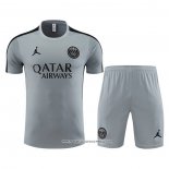 Tuta da Track Paris Saint-Germain Jordan 23/24 Manica Corta Grigio - Pantaloncini