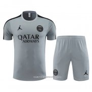 Tuta da Track Paris Saint-Germain Jordan 23-24 Manica Corta Grigio - Pantaloncini
