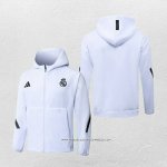 Giacca con Cappuccio Real Madrid 25/26 Bianco