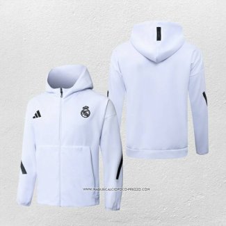 Giacca con Cappuccio Real Madrid 25/26 Bianco