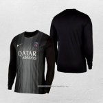 Prima Maglia Paris Saint-Germain Portiere 25/26 Manica Lunga Nero