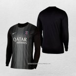 Prima Maglia Paris Saint-Germain Portiere 25/26 Manica Lunga Nero